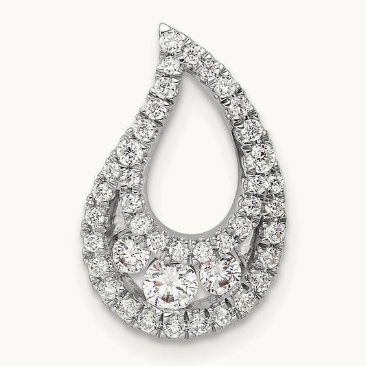 Teardrop Cluster Chain Slide, 0.50 ct tw Lab-Grown Diamond