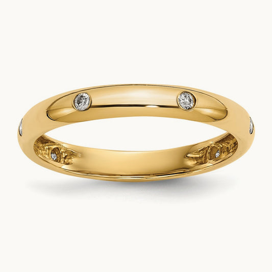 6-stone Diamond Band — 14K Yellow Gold, 6.75