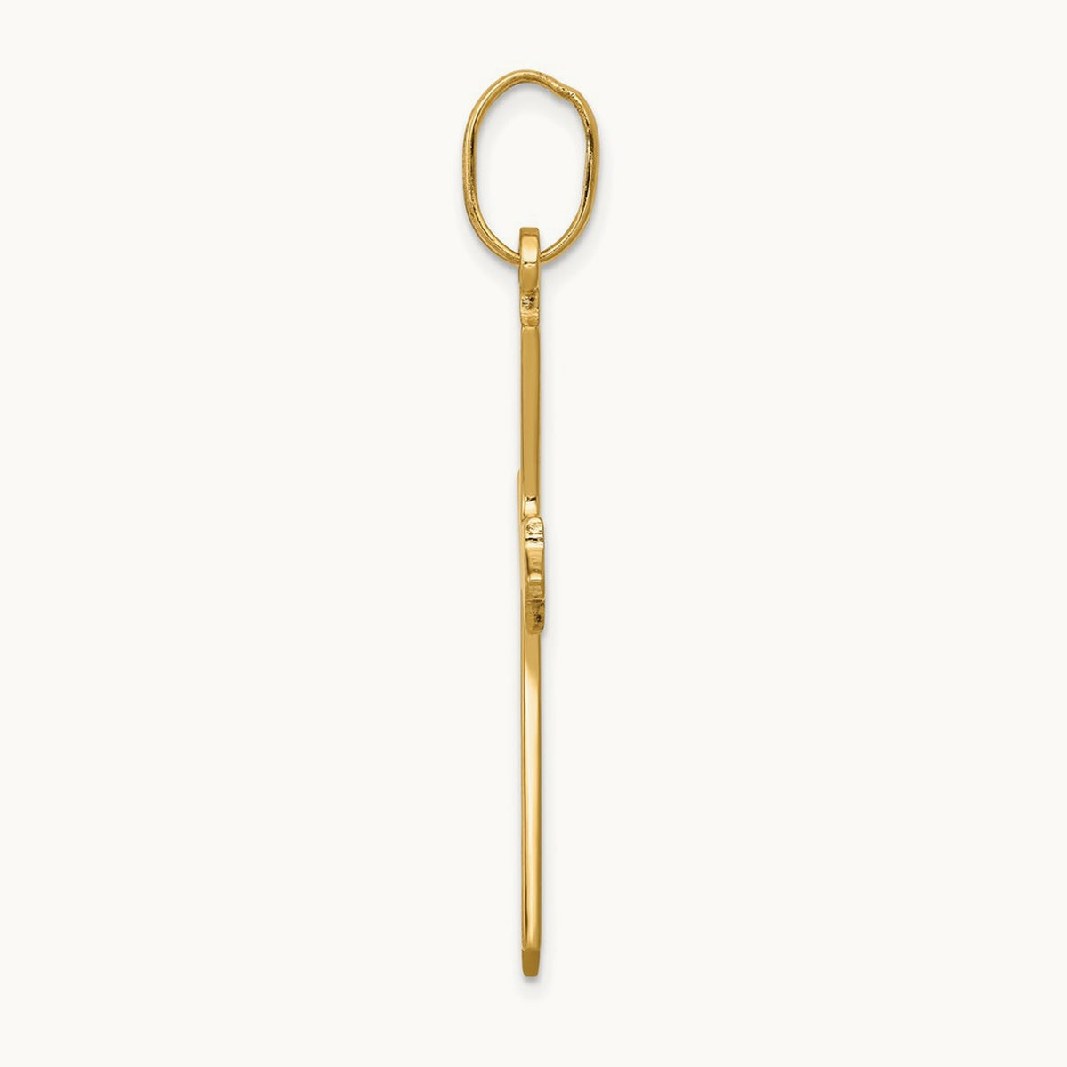 Polished Cross Pendant, 14K