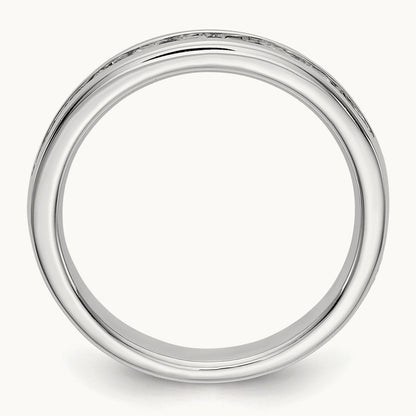 9- Stone Ladies Band Mounting, 2.4mm, 14K White Gold