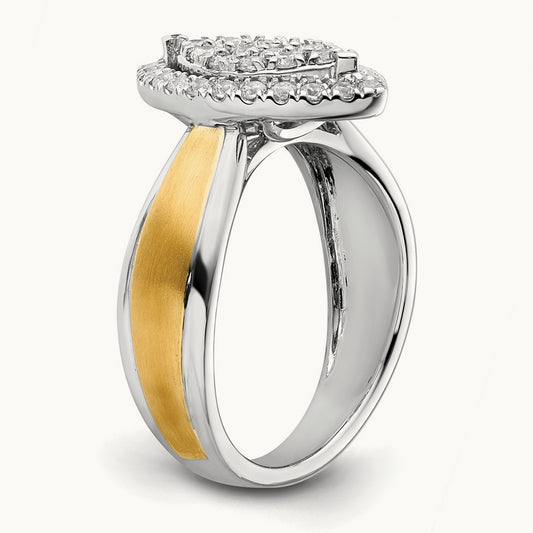 Cluster Engagement Ring, 0.50 ct tw Lab-Grown Diamond