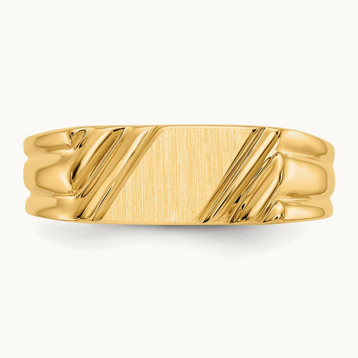 12.0 x Open Back Signet Ring, 6.0mm, 14K