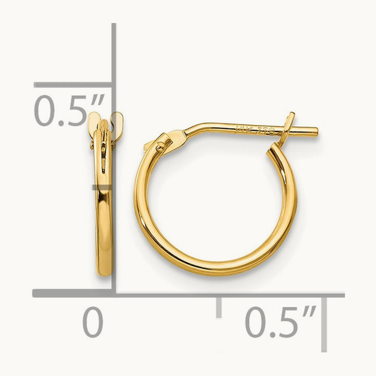 Endless Hoop Earrings — 14K Yellow Gold, 1mm