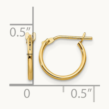 Endless Hoop Earrings — 14K Yellow Gold, 1mm