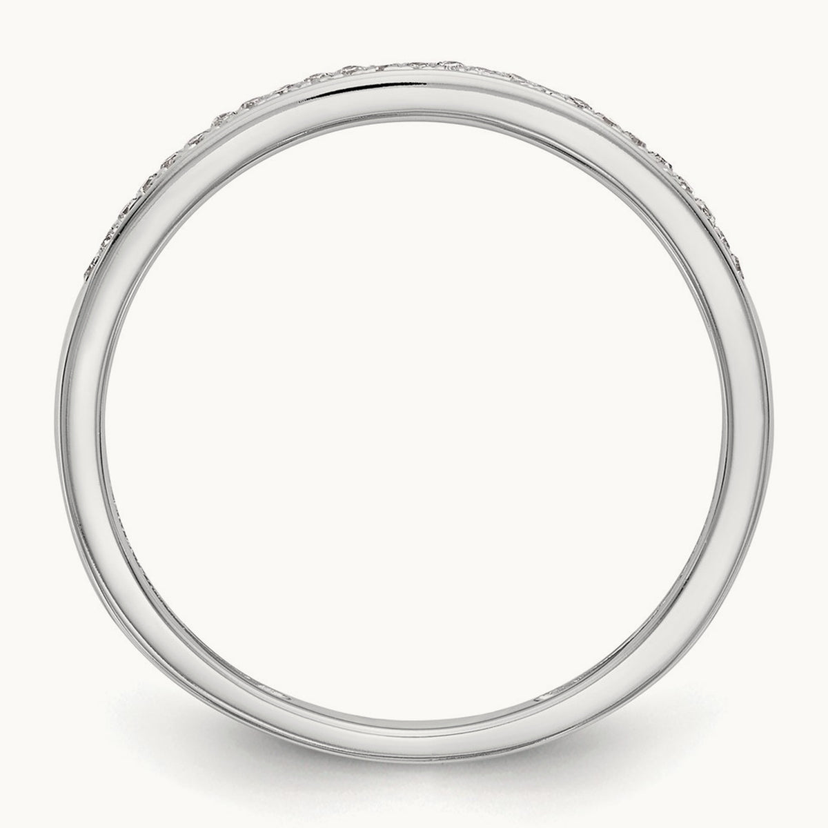Set of 2 White Gold Diamond Wedding Band, 14K