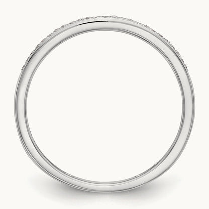 Set of 2 White Gold Diamond Wedding Band, 14K