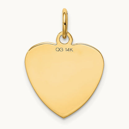 Etched .013 Gauge Engravable Heart Disc Charm — photo set