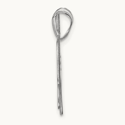 Sterling Silver/Rhodium-plated Dog with Cut-out Name Pendant