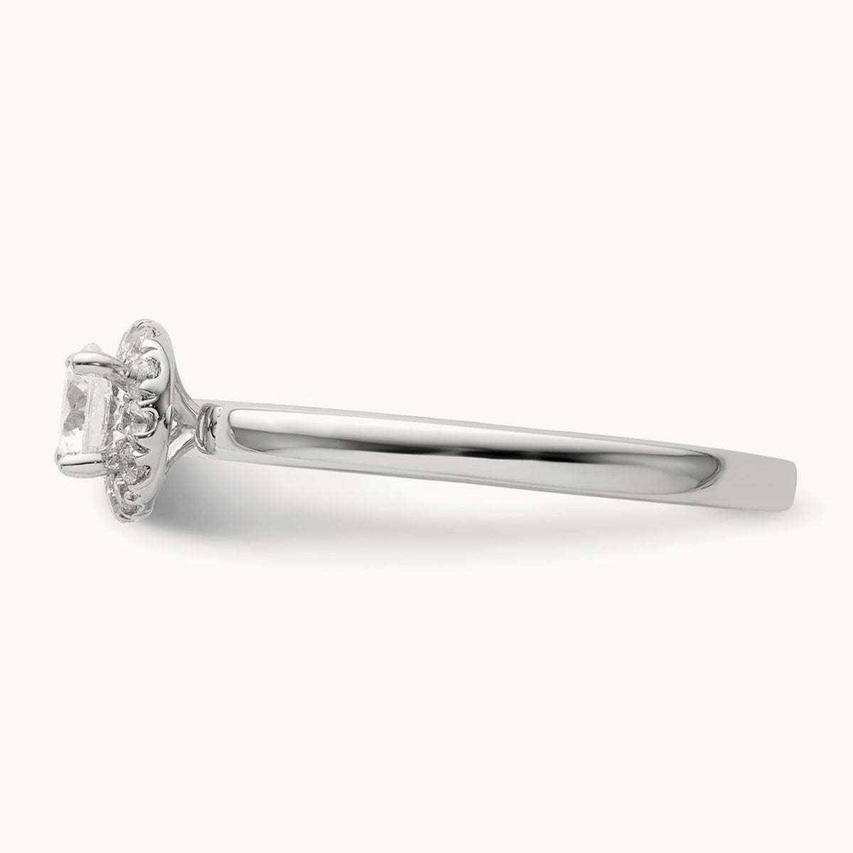 Petite Halo Engagement Ring, 0.50 ct tw Lab-Grown Diamond