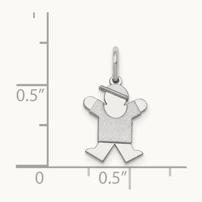 Mini Boy Joy Charm — 14K White Gold