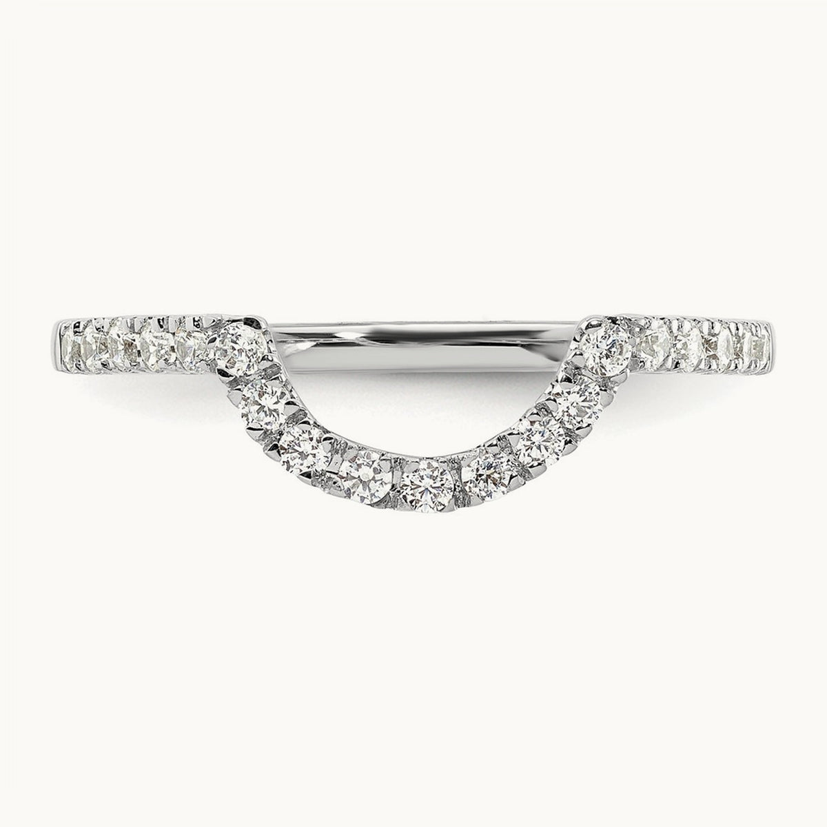 Diamond Wedding Band, 14K White Gold