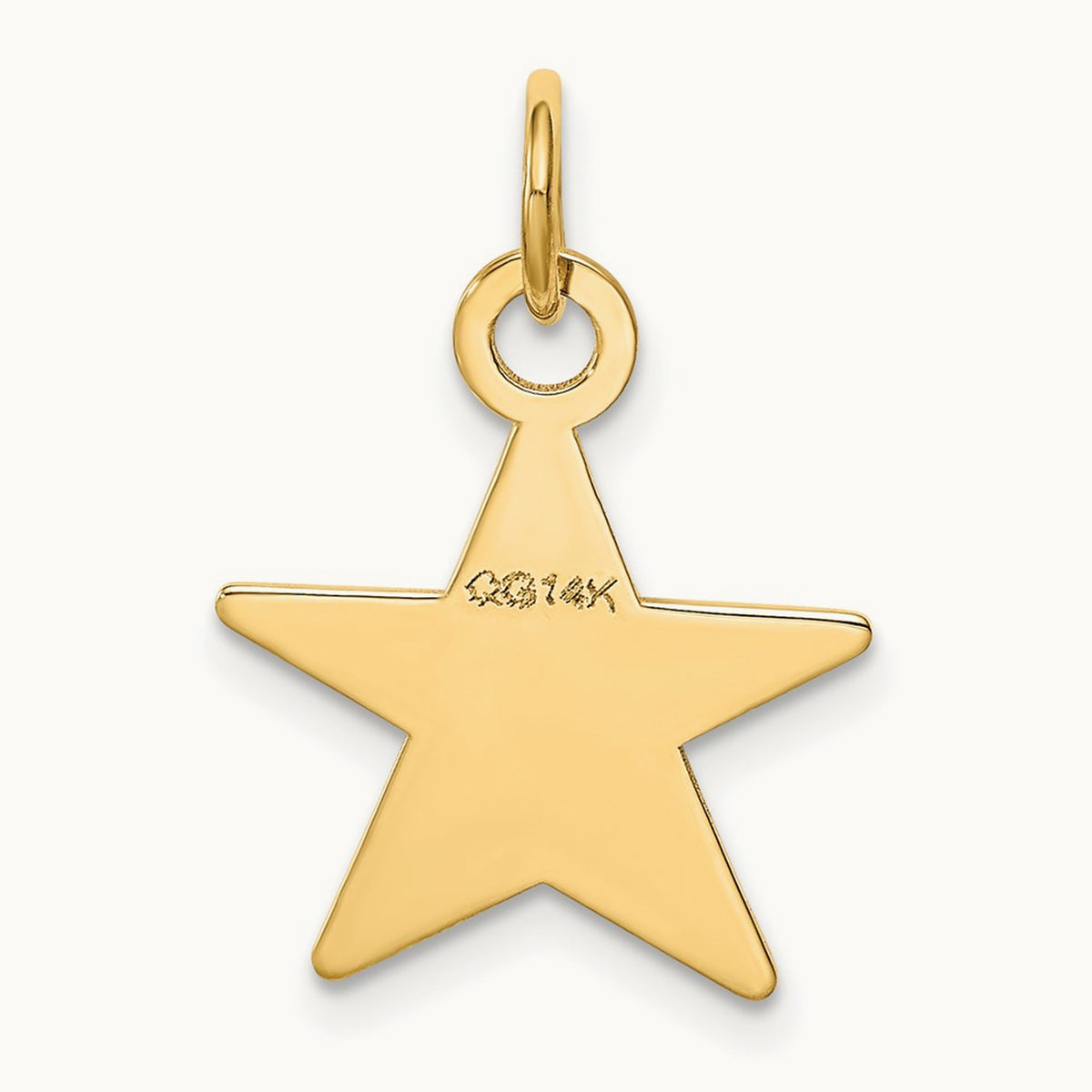 Star Disc Charm, 14K