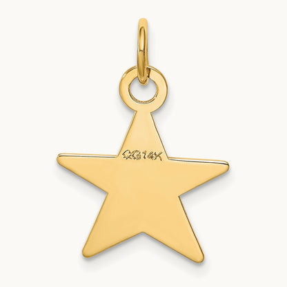 Star Disc Charm, 14K