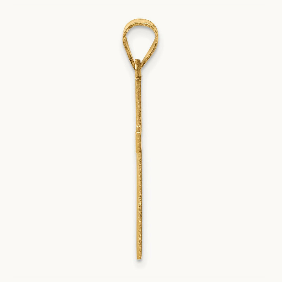 Florentine Satin Cross Pendant — 14K Yellow Gold, 28mm
