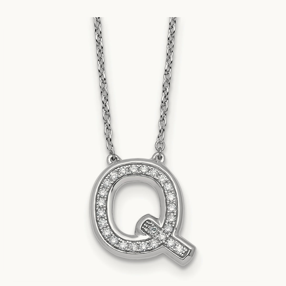 Initial Q Necklace, 0.25 ct tw Lab-Grown Diamond