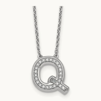 Initial Q Necklace, 0.25 ct tw Lab-Grown Diamond