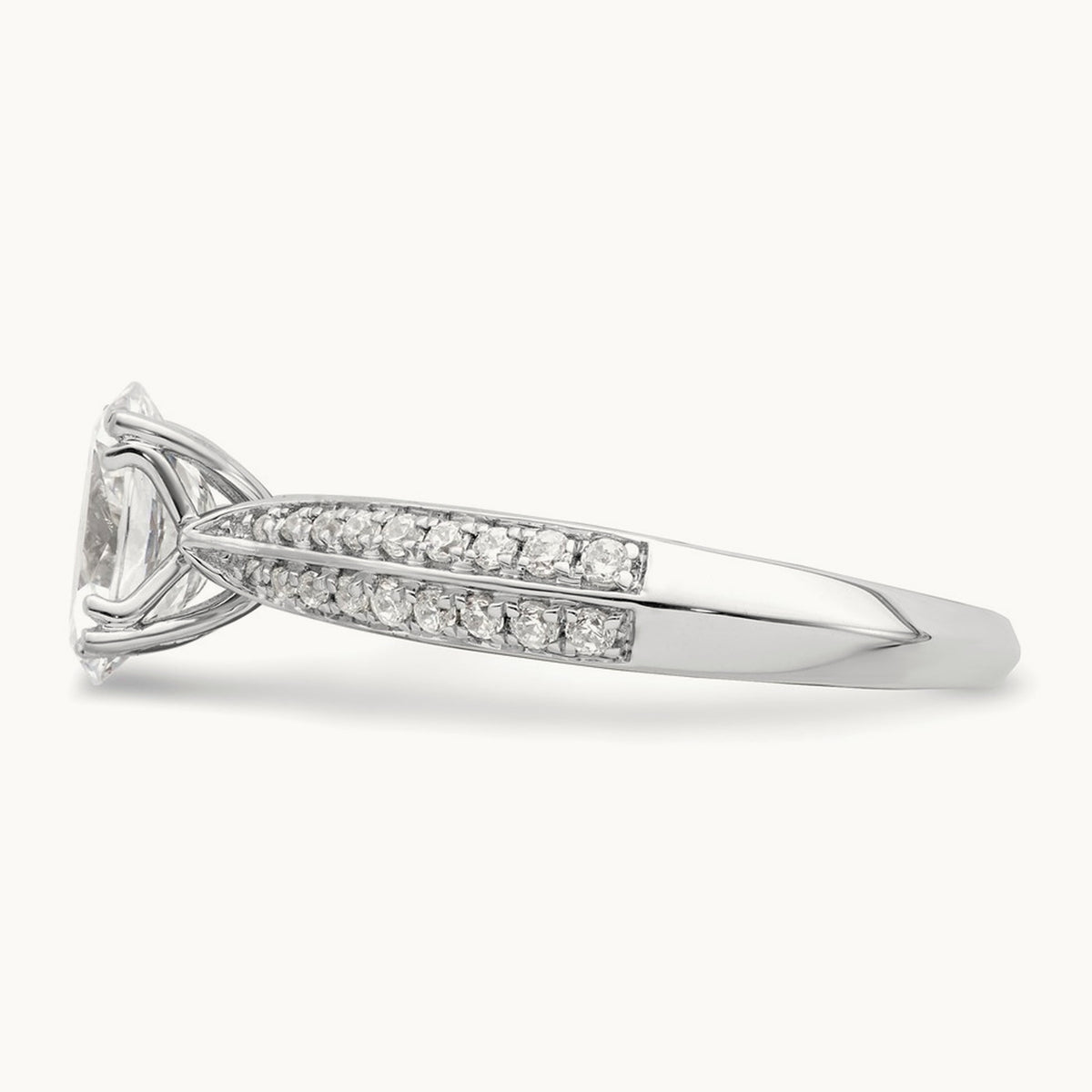 Oval Semi-Mount Engagement Ring — 1 ct, 7