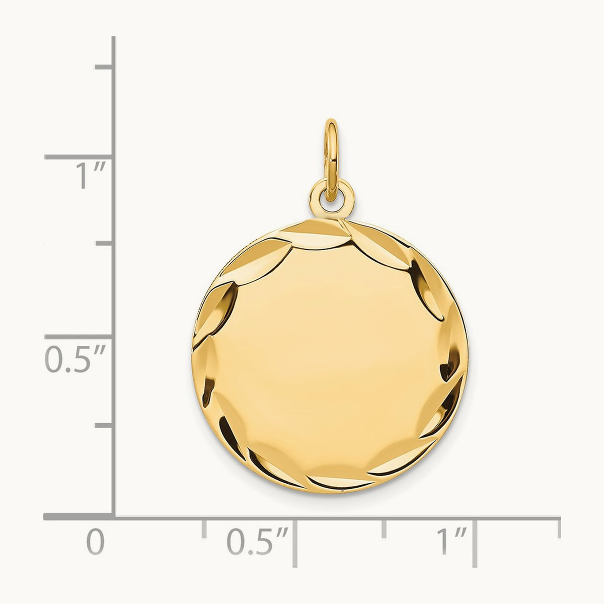 Etched .011 Gauge Engravable Round Disc Charm — 26mm