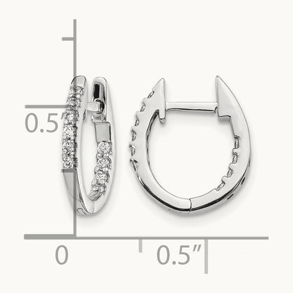 In/Out Diamond Hinged Hoop Earrings — 13mm