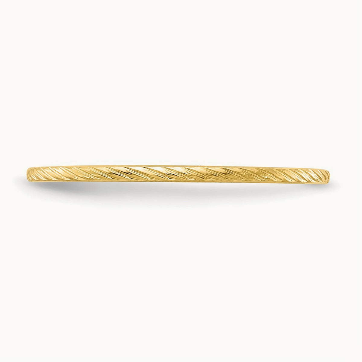 Twisted Wire Pattern Stackable Band — 14K Yellow Gold