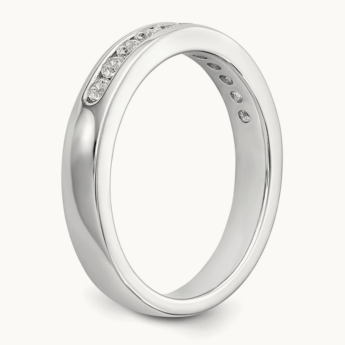11-Stone Diamond Channel Band, Platinum