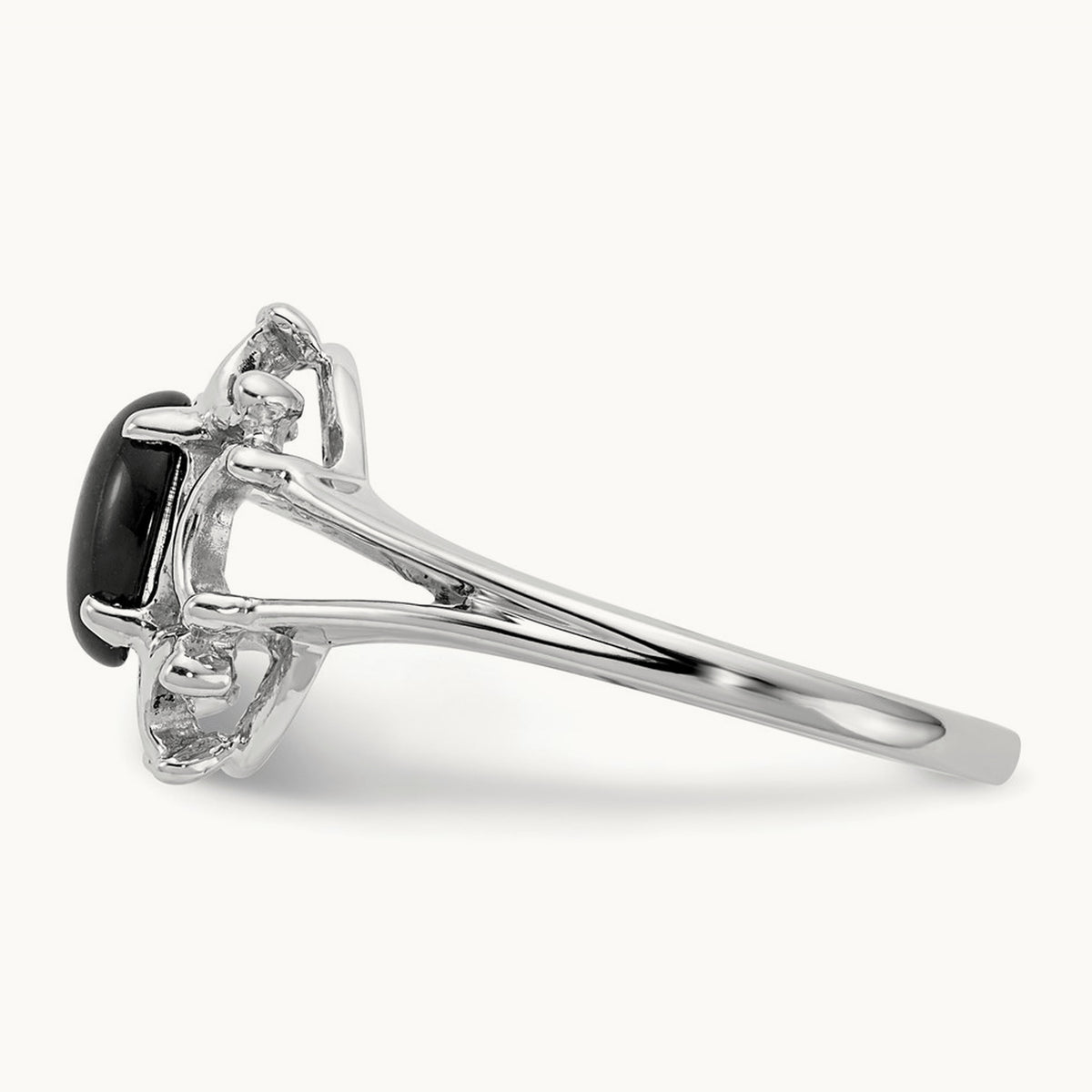 Onyx Ring, 14K White Gold