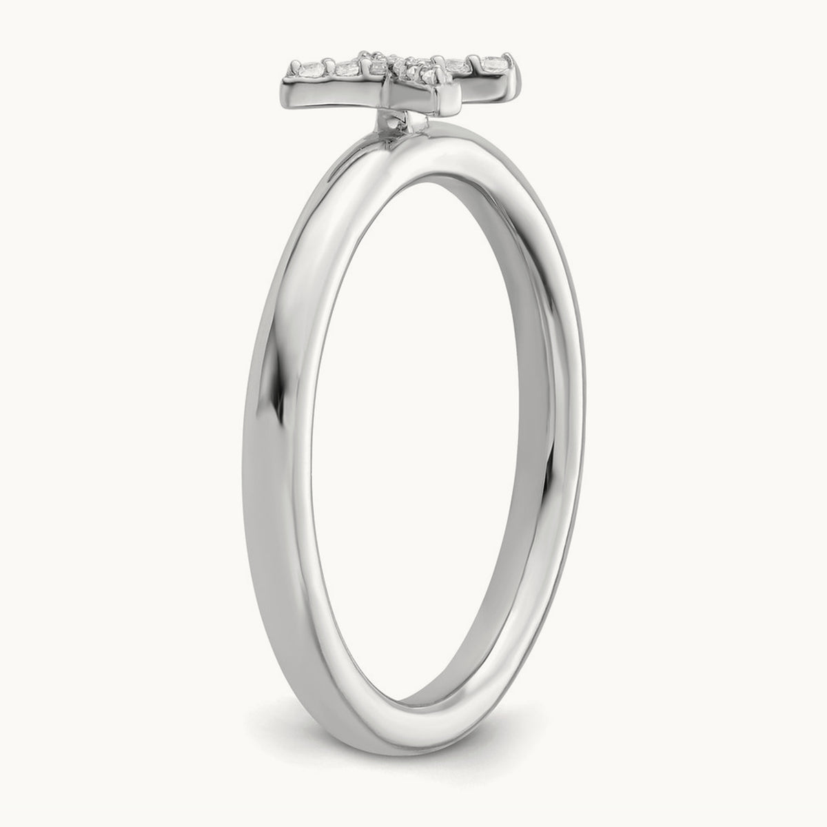 Stackable Diamond Ring — 14K White Gold, X