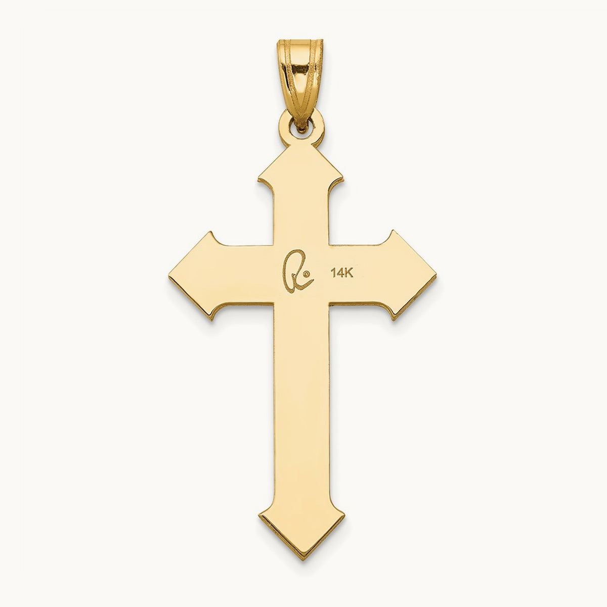 Passion Cross Pendant — 14K Two-Tone Gold, 36mm