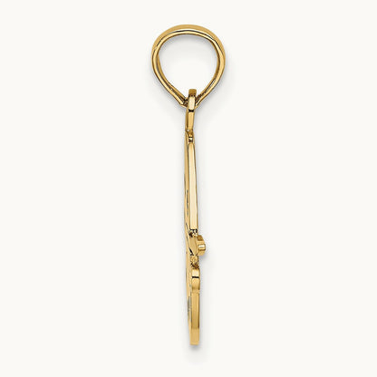 Paint Pallet and Brushes Charm, 14K