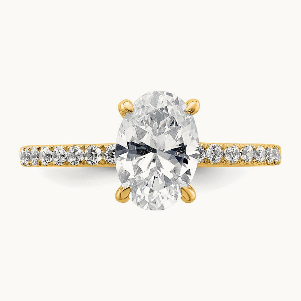 Oval Solitaire Engagement Ring, 1.25-4.50 ct tw Lab-Grown Diamond — 14K Yellow Gold, 7 (2)