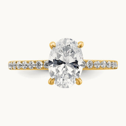 Oval Solitaire Engagement Ring, 1.25-4.50 ct tw Lab-Grown Diamond — 14K Yellow Gold, 7 (2)