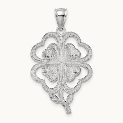 4-Leaf Clover Charm — 14K White Gold
