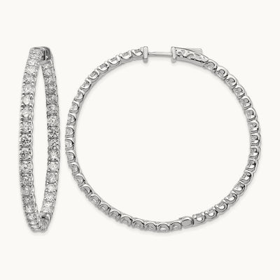 TO in & Out Hoops, 7.25 ct tw Lab-Grown Diamond