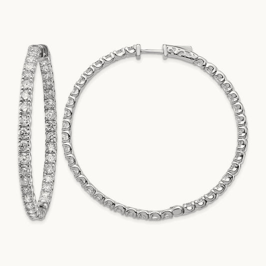 TO in & Out Hoops, 7.25 ct tw Lab-Grown Diamond