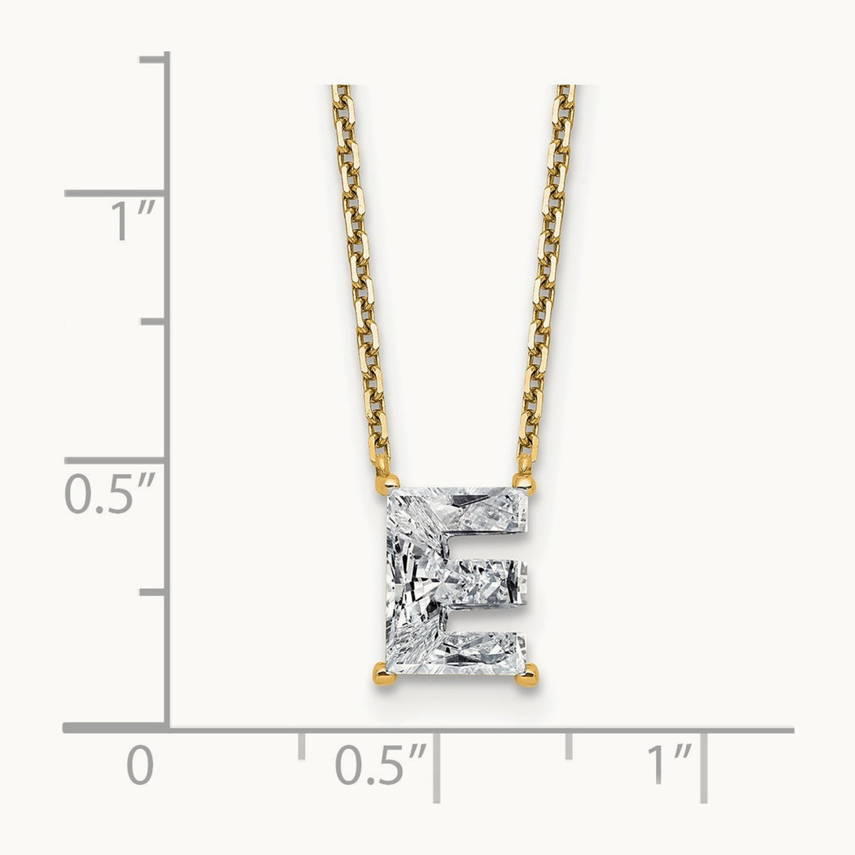 Initial Necklace, 2.00 ct tw Lab-Grown Diamond