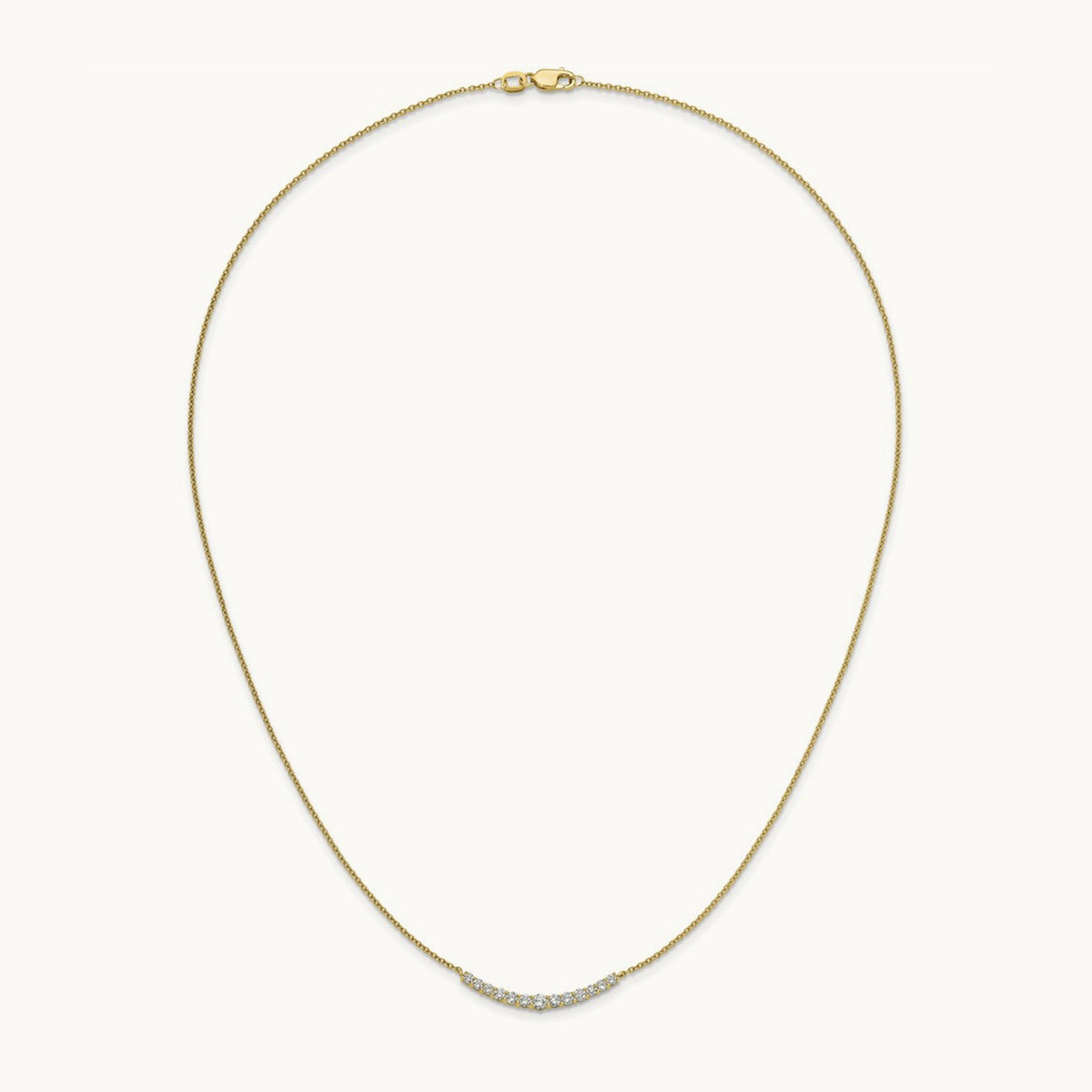 TO Fashion Bar Necklace, 0.50 ct tw Lab-Grown Diamond — 14K Yellow Gold