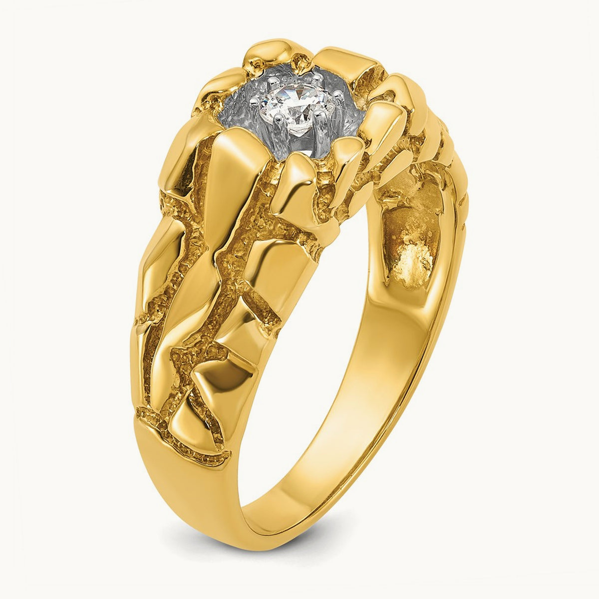 IBGoodman Men's Diamond Nugget Complete Ring, 14K
