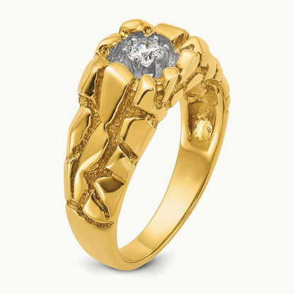 IBGoodman Men's Diamond Nugget Complete Ring, 14K