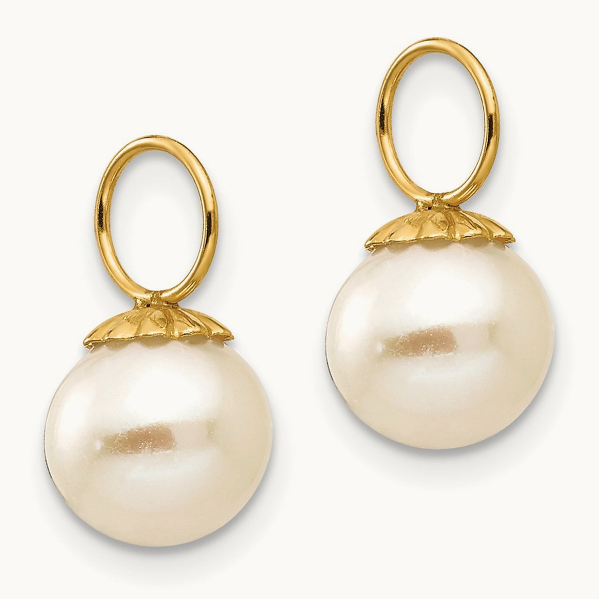 Madi K FW Cultured Pearl Hoop Enhancers, 14K