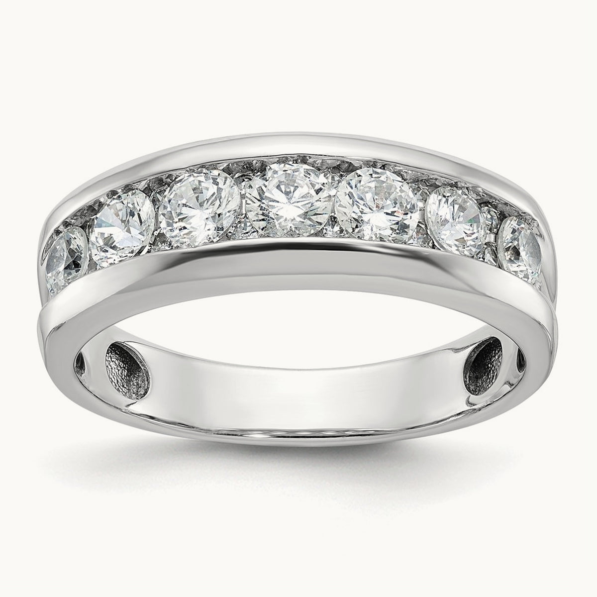 7 Stone Men's Ring, 1.00 ct tw Lab-Grown Diamond