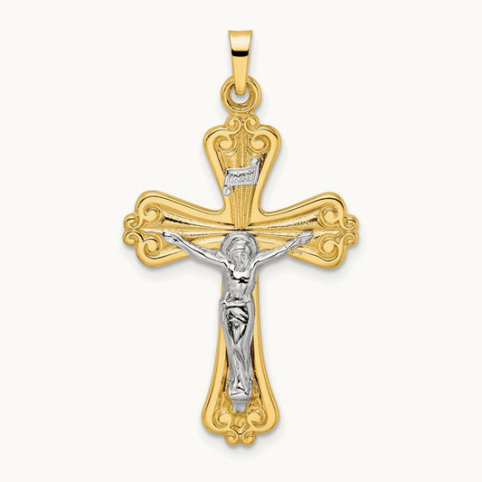 Polished Solid INRI Crucifix Cross Pendant — photo set
