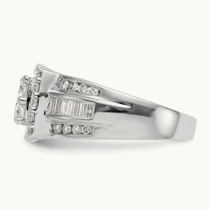 Cluster Engagement Ring, 1.50 ct tw