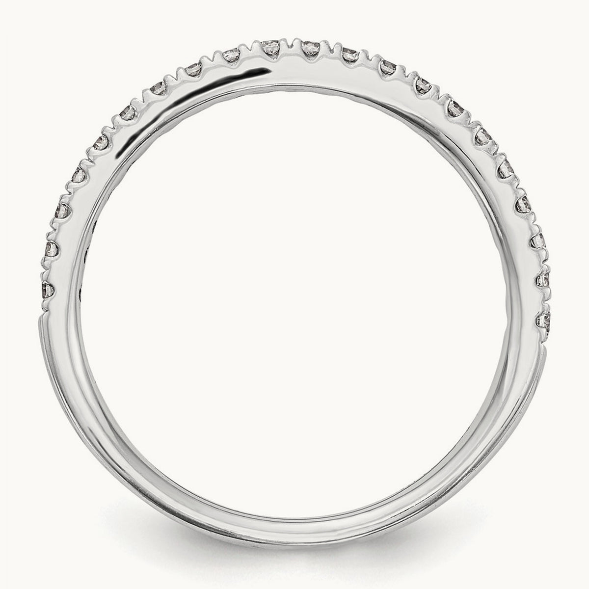 Diamond Wedding Band, 14K White Gold