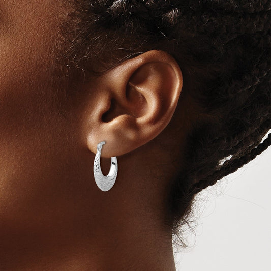 Polished and Diamond-cut Hoop Earrings — photo set