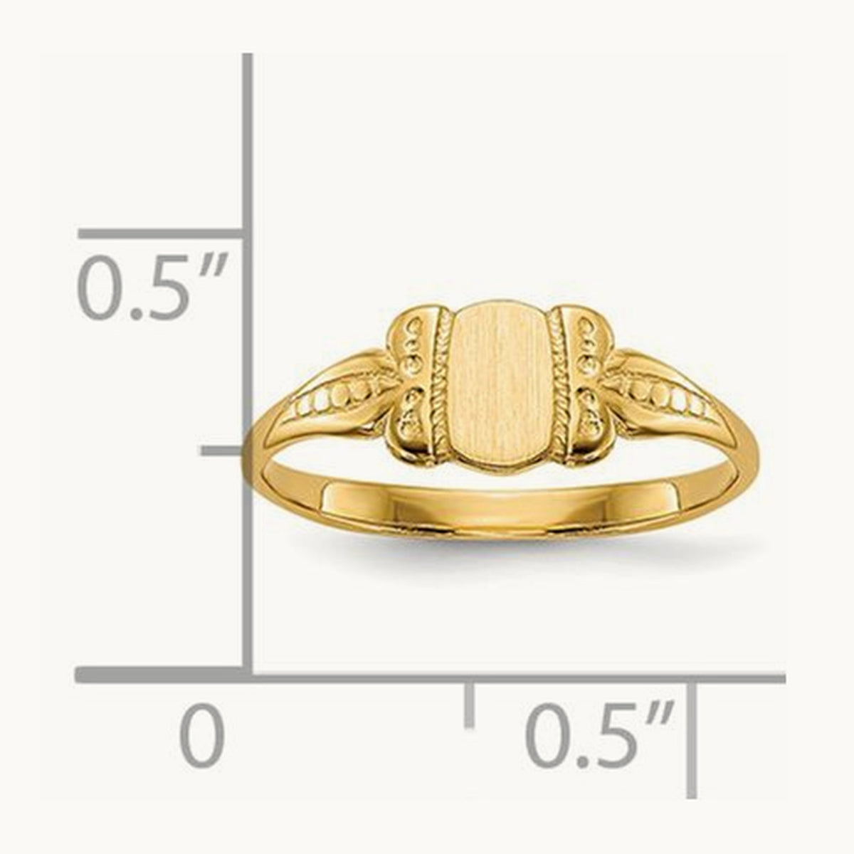 Childs Signet Ring, 14K