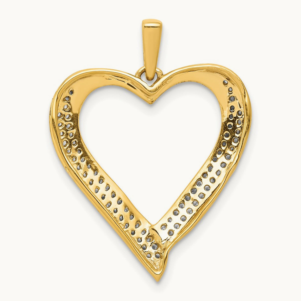 1/4ct. Diamond Heart Pendant, 14K