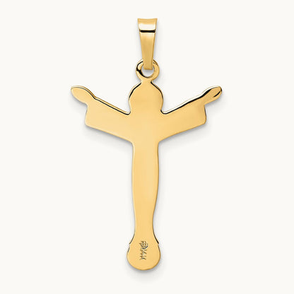 Polished Solid Risen Christ Pendant — 23.8mm