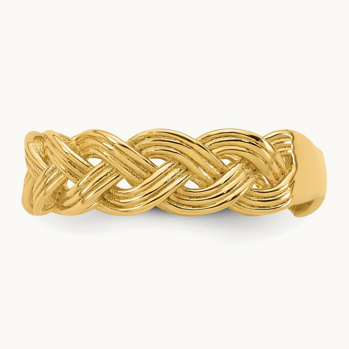 Polished Fancy Braided Ring, 14K