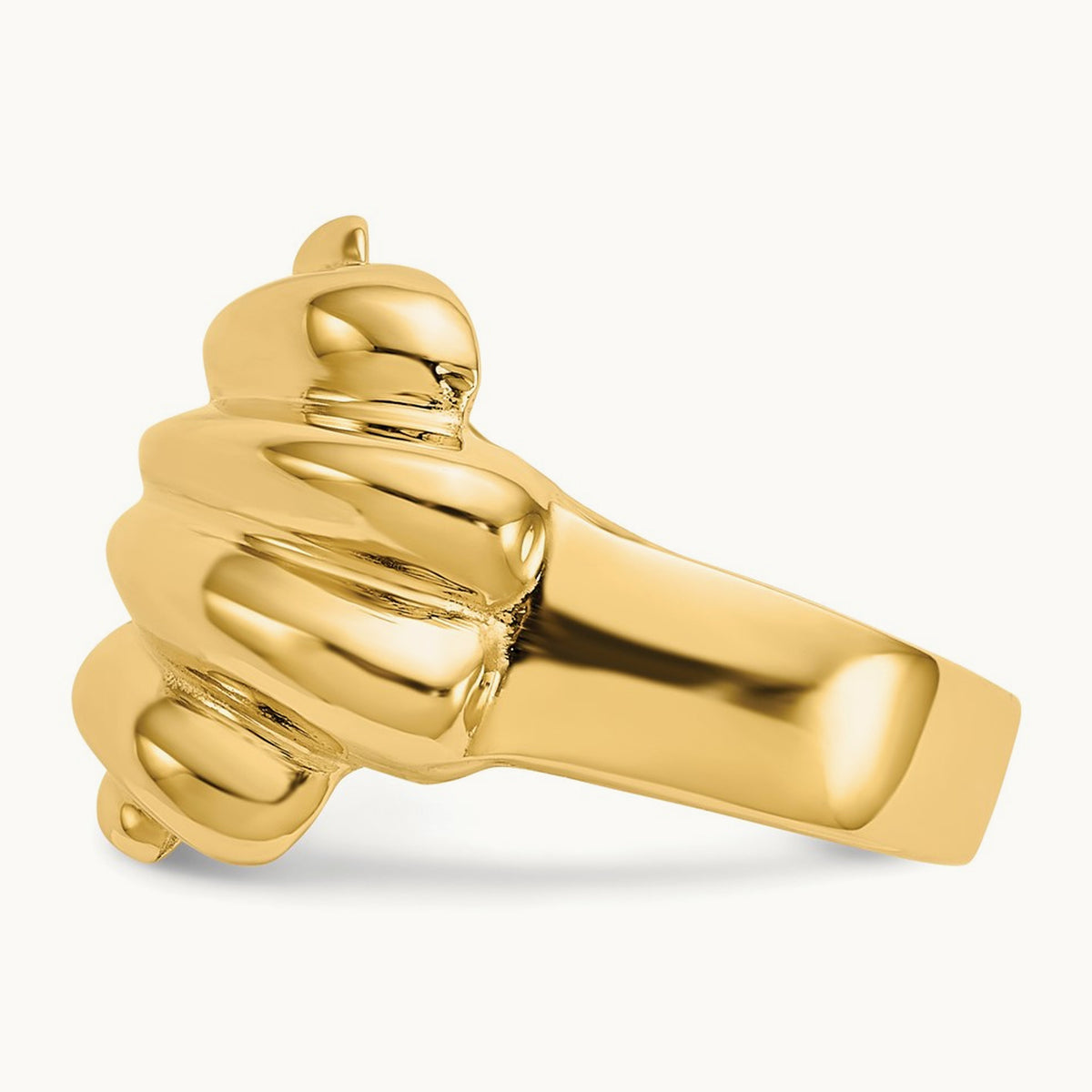 High Polished Dome Ring, 14K