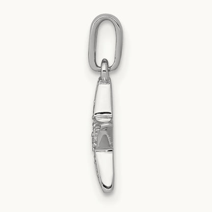 1/10ct. Diamond Star Pendant, 14K White Gold